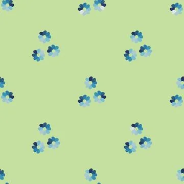 Seamless pattern green background with gradient leaves blue color Stock Illustration
