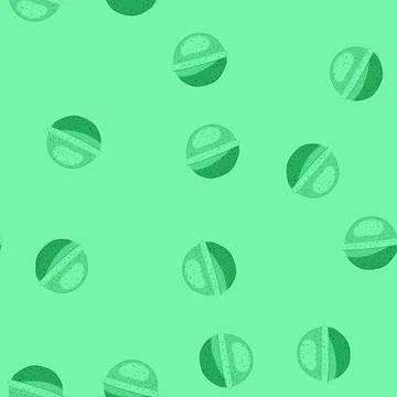 Seamless pattern green bath bomb for spa relaxation and self care 스톡 일러스트