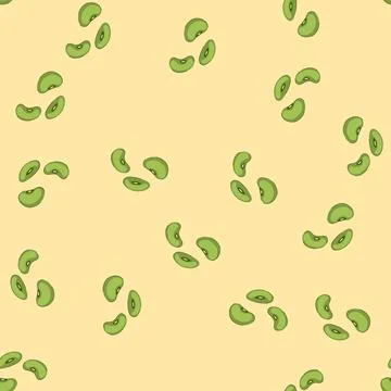 Seamless pattern green beans vector for healthy food concept Stock Illustration