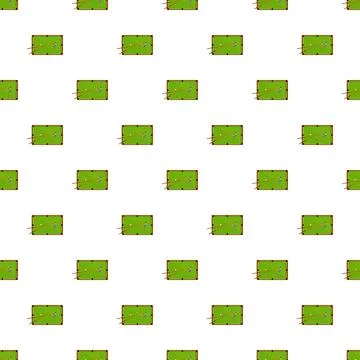 Seamless pattern of green billiards pool tables game Stock Illustration