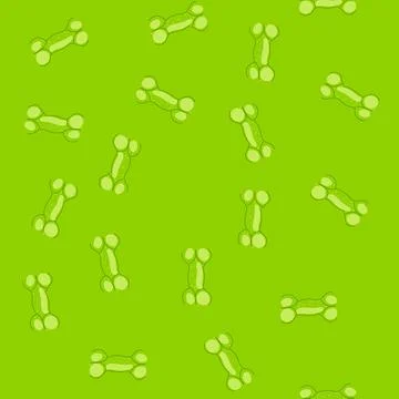 Seamless pattern green bone dog chew toy for pet playing Stock Illustration