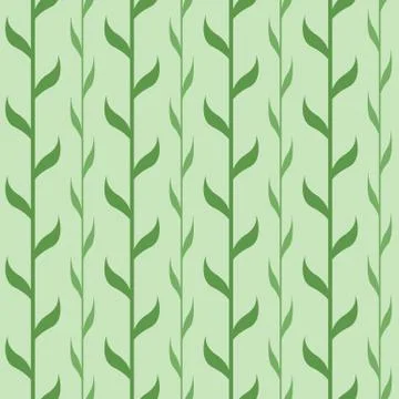Seamless pattern with green branches Stock Illustration