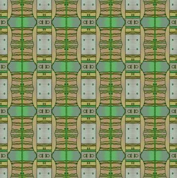 Seamless pattern green brown gray Stock Illustration