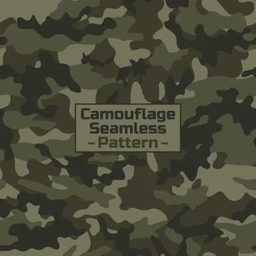Seamless pattern green camouflage Stock Illustration