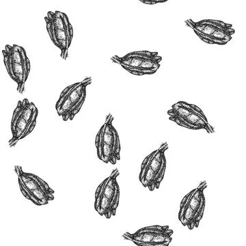 Seamless pattern green chard sketch hand drawn Stock Illustration
