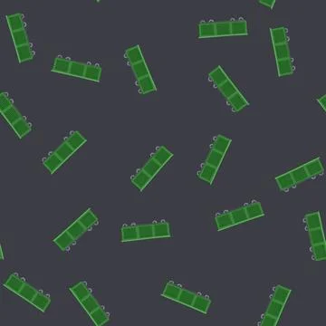 Seamless pattern green closed freight train wagon delivering goods Stock Illustration