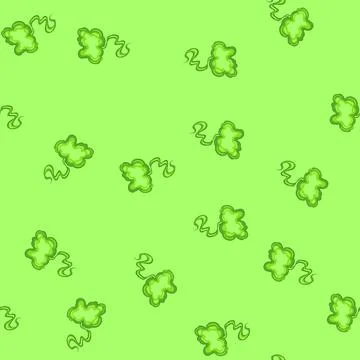Seamless pattern green cloud of smoke creating toxic air pollution 스톡 일러스트