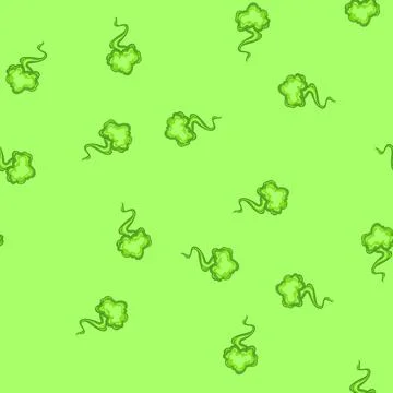 Seamless pattern green cloud of smoke representing poison gas or bad smell Illustrazione stock