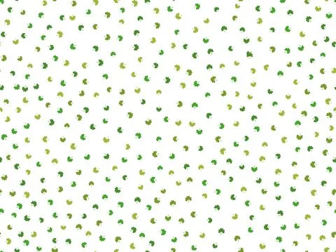 Seamless pattern with green clover leaves on a white background. Festive St.  Illustrazione stock