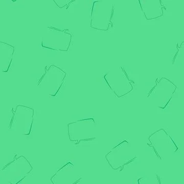 Seamless pattern green comic style speech balloon presenting blank space Stock Illustration