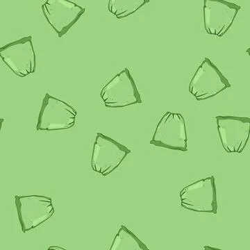 Seamless pattern green compostable trash bag cartoon vector Stock Illustration