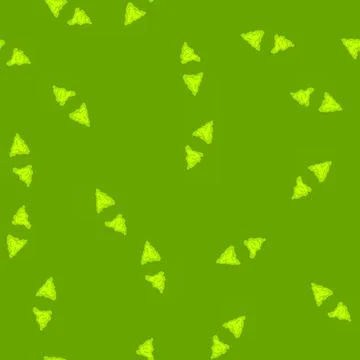 Seamless pattern green curly shapes representing air movement or bad odor イラスト素材