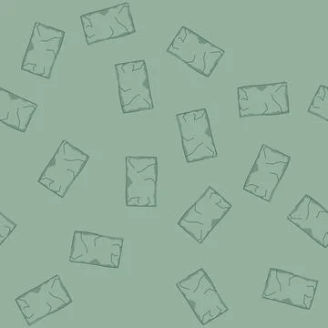 Seamless pattern green distressed background with cracks and rough edges Stock Illustration