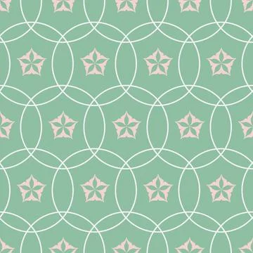 Seamless pattern green emerald star night sky, simple flat background Stock Illustration