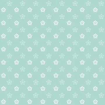 Seamless pattern green emerald star night sky, simple flat background for des Stock Illustration