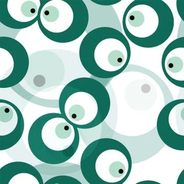 Seamless pattern with green evil eye vector Stock Illustration
