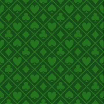 Seamless Pattern Of Green Fabric Poker Table Stock Illustration