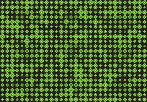 Seamless pattern with green flowers, tiles. Simple abstract minimal ornate .. 스톡 일러스트