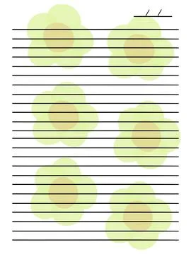 Seamless pattern with green flowers on a white background. Vector illustration. Stock Illustration