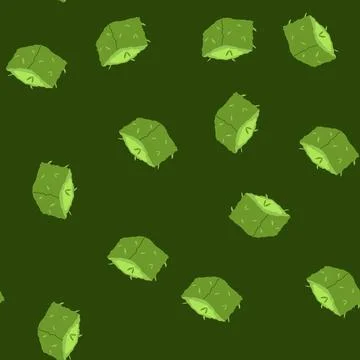 Seamless pattern green garden hedge block cartoon graphic element Stockillustratie