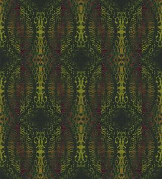 Seamless pattern green gold brown Stock Illustration