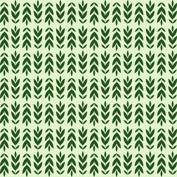 Seamless pattern green leaf abstract vector design Stock Illustration