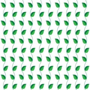 Seamless  pattern the green leaves for background. Vector Stock Illustration