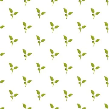 Seamless pattern with green leaves botanical foliage 스톡 일러스트