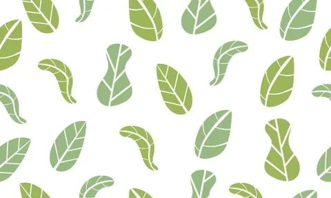 Seamless pattern from green leaves. Ecological concept. Vector illustration. Stock Illustration