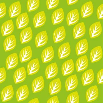 Seamless pattern with green leaves Stock Illustration