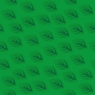 Seamless pattern with green leaves Stock Illustration