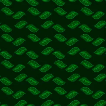 Seamless pattern with green leaves Stock Illustration