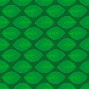 Seamless pattern with green leaves Stock Illustration