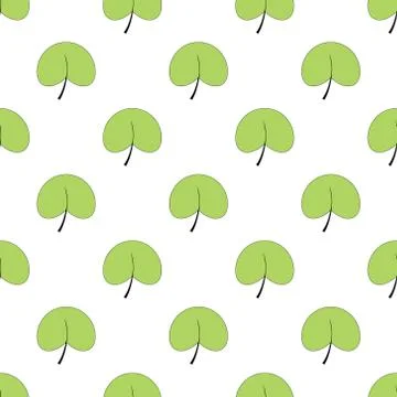 Seamless pattern green leaves Stock Illustration