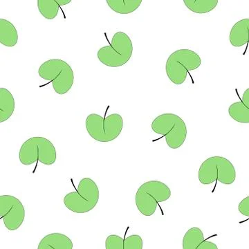 Seamless pattern green leaves Stock Illustration