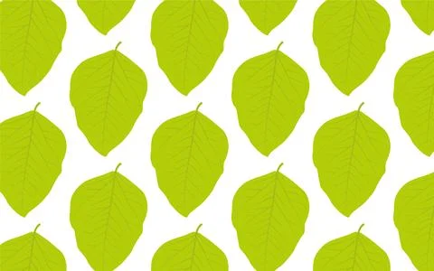 Seamless pattern with green leaves, a pattern of green Illustrazione stock