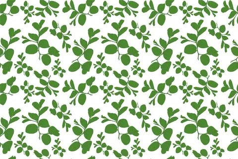Seamless pattern with green leaves, a pattern of green Illustrazione stock