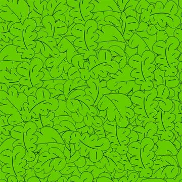 Seamless pattern with green leaves. vector. Stock Illustration