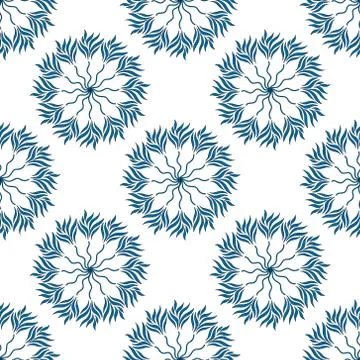 Seamless pattern of green leaves on a white background Stock Illustration