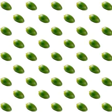 Seamless pattern with green mango Stock-Fotos