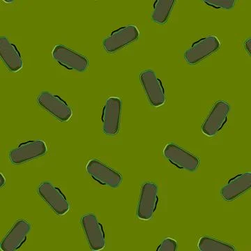 Seamless pattern Green mesh packing cube aiding travel organization Stock Illustration