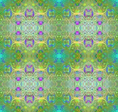 Seamless pattern green multicolored Stock Illustration