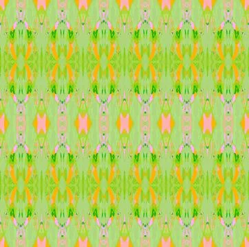 Seamless pattern green orange Stock Illustration