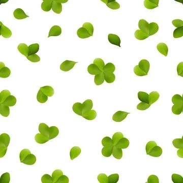 Seamless pattern of green petals of clover Stock-Illustration