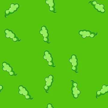 Seamless pattern Green poison cloud representing bad smell or gas Stock Illustration