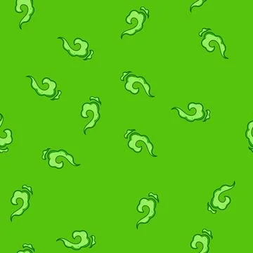 Seamless pattern Green poison cloud emitting toxic chemical fumes 스톡 일러스트