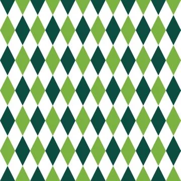 Seamless pattern with green rhombuses Stock Illustration