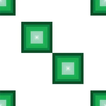 Seamless pattern with green squares vector - geometrical shapes pattern Stock Illustration