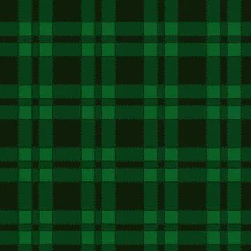 Seamless pattern of green tartan. Vector illustration. Stock Illustration