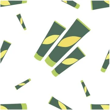 Seamless pattern green thin tall tubes Stock Illustration